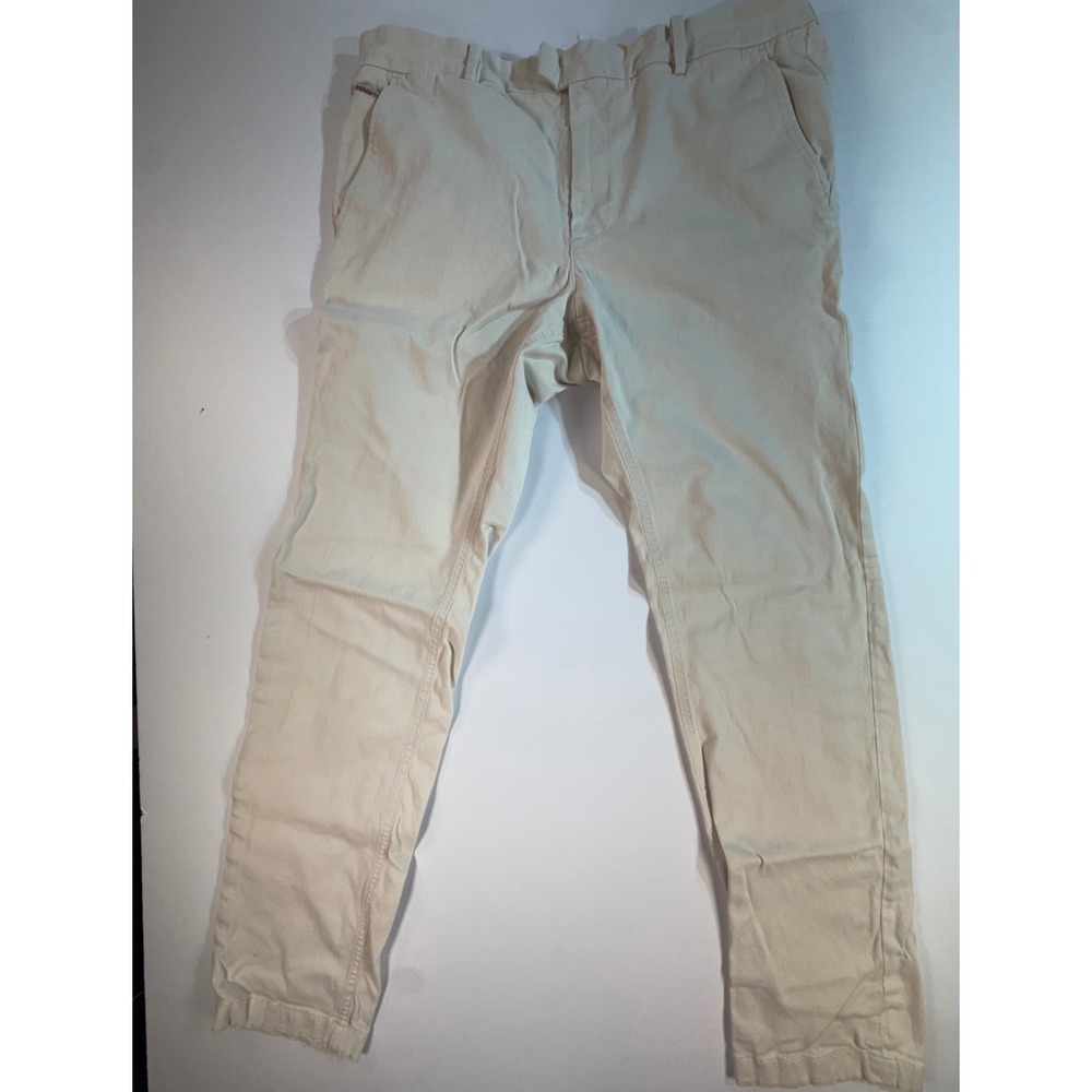 Diesel Mens Chino Pants Beige Tan Slim Fit Cotton Stretch Trousers Size 34